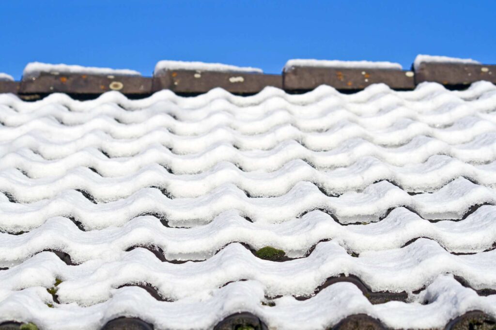 winter effect on tile roofs